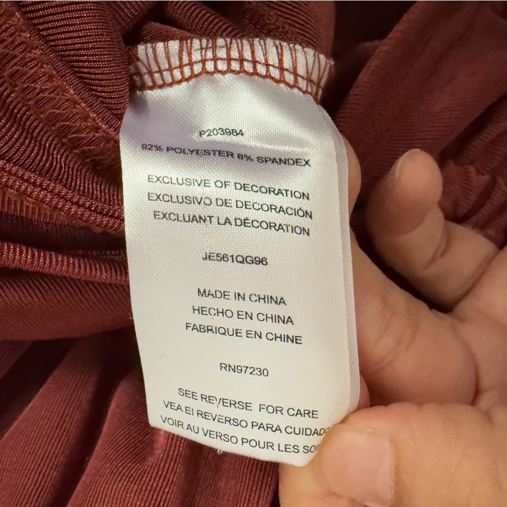 Women's Ruched Rust Top - Picture 5 of 9